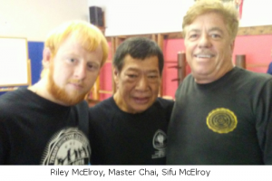 Riley McElroy, Master Chai and Sifu McElroy