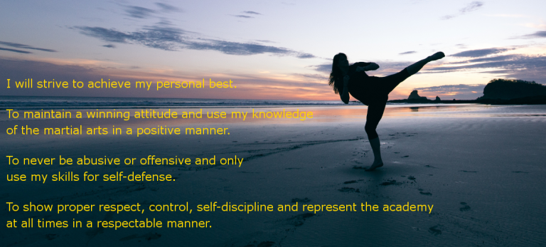 McElroy's Martial Arts Academy - Classes - Student Creed