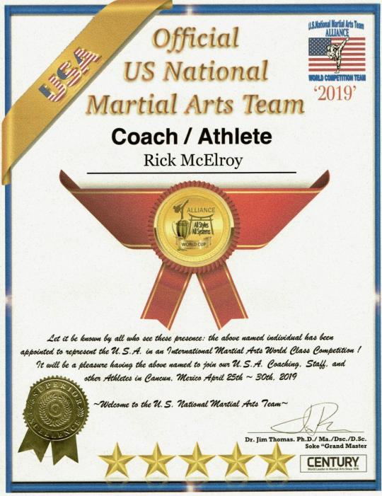 McElroy National MA Team Appointment 2019